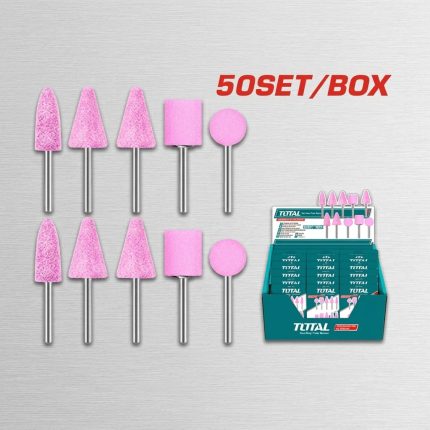 Bộ 10 linh kiện máy mài khuôn mini Total TAKB1012 là bộ phụ kiện đa năng chuyên dùng cho các công việc mài, đánh bóng, tạo hình và hoàn thiện chi tiết trên kim loại, gỗ, nhựa và các vật liệu cứng khác. Sản phẩm gồm 10 đầu mài với nhiều hình dạng khác nhau, giúp xử lý các chi tiết khó tiếp cận. Chất liệu bền bỉ, hiệu suất ổn định, phù hợp với các dòng máy mài khuôn mini phổ biến.