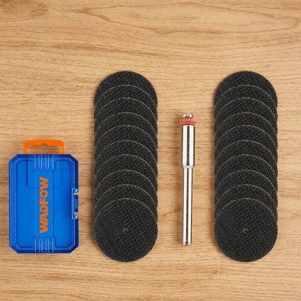 Bộ 21 món phụ kiện mài mini Wadfow WRR3021 là bộ phụ kiện chuyên dụng dành cho máy mài mini, bao gồm 20 đĩa cắt mini và 1 trục gá lắp. Sản phẩm hỗ trợ cắt chính xác kim loại mỏng, nhựa, gỗ và các vật liệu nhẹ, giúp gia công nhanh chóng và hiệu quả. Thiết kế nhỏ gọn, dễ sử dụng, phù hợp cho công việc cơ khí, sửa chữa điện tử, chế tác thủ công và DIY chuyên nghiệp.