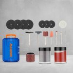 Bộ 80 món phụ kiện mài mini Wadfow WRR7080 là bộ phụ kiện đa năng cao cấp dành cho máy mài mini, bao gồm đĩa cắt, đá mài, bánh nhám, đầu đánh bóng, bàn chải làm sạch, mũi khắc và nhiều phụ kiện chuyên dụng khác. Sản phẩm hỗ trợ hiệu quả các công việc cắt, mài, đánh bóng, làm sạch gỉ sét, khắc và gia công chi tiết trên kim loại, gỗ, nhựa, mica và vật liệu composite. Với 80 chi tiết đa dạng, Wadfow WRR7080 là lựa chọn lý tưởng cho thợ cơ khí, kỹ thuật viên, người làm DIY và chế tác thủ công chuyên nghiệp.