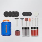 Bộ 80 món phụ kiện mài mini Wadfow WRR7080 là bộ phụ kiện đa năng cao cấp dành cho máy mài mini, bao gồm đĩa cắt, đá mài, bánh nhám, đầu đánh bóng, bàn chải làm sạch, mũi khắc và nhiều phụ kiện chuyên dụng khác. Sản phẩm hỗ trợ hiệu quả các công việc cắt, mài, đánh bóng, làm sạch gỉ sét, khắc và gia công chi tiết trên kim loại, gỗ, nhựa, mica và vật liệu composite. Với 80 chi tiết đa dạng, Wadfow WRR7080 là lựa chọn lý tưởng cho thợ cơ khí, kỹ thuật viên, người làm DIY và chế tác thủ công chuyên nghiệp.