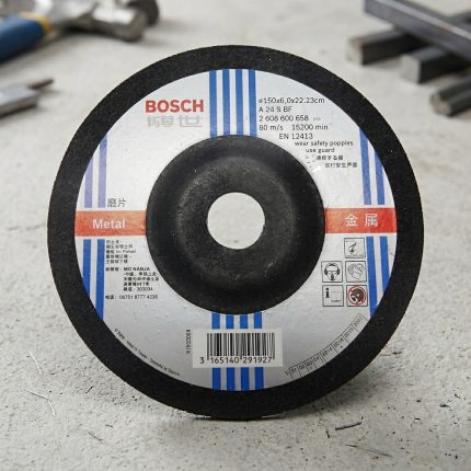 Hình ảnh Đá Mài Sắt Bosch 2608600855 (150mm) chính hãng chuyên dùng mài sắt, kim loại với độ bền cao, khả năng mài mạnh mẽ, vận hành ổn định và an toàn cho thợ cơ khí, xây dựng và gia công kim loại.