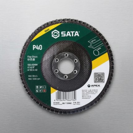 Đĩa nhám xếp 125×P40×22.23MM SATA 55411 là đĩa nhám xếp chất lượng cao, chuyên dùng cho các công việc mài thô, loại bỏ bavia và xử lý bề mặt kim loại. Sản phẩm giúp làm sạch mối hàn, loại bỏ gỉ sét và tạo bề mặt đồng đều trên inox, thép và sắt. Thiết kế nhám xếp bền chắc giúp tăng tuổi thọ, giảm hao mòn và mang lại hiệu suất làm việc ổn định. Đây là lựa chọn tối ưu cho xưởng cơ khí, gia công kim loại và các công trình yêu cầu mài liên tục.