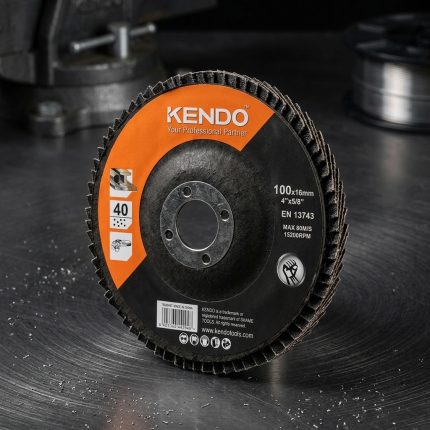 Đĩa nhám xếp Ø100×16mm×40# Kendo 75904041 là phụ kiện mài chuyên dụng giúp xử lý bề mặt kim loại, thép, inox và các vật liệu cơ khí hiệu quả. Với độ nhám 40#, sản phẩm cho khả năng mài phá mạnh, loại bỏ bavia, gỉ sét và làm phẳng bề mặt nhanh chóng. Thiết kế nhám xếp chất lượng cao giúp tăng tuổi thọ sử dụng, giảm rung lắc và nâng cao hiệu suất làm việc. Đĩa nhám xếp Ø100×16mm×40# Kendo 75904041 là lựa chọn lý tưởng cho thợ cơ khí, xưởng gia công kim loại và các công trình xây dựng cần độ bền và hiệu quả cao.