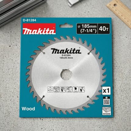 Lưỡi cưa gỗ hợp kim 185x25.4 mm x 40T Makita D-81284 là phụ kiện cắt gỗ chính hãng Makita, được thiết kế với 40 răng hợp kim sắc bén giúp tạo đường cắt mịn, chính xác và hạn chế sứt mẻ vật liệu. Sản phẩm phù hợp cho máy cưa đĩa đường kính 185mm, chuyên dùng để cắt gỗ tự nhiên, gỗ công nghiệp, ván ép và MDF. Với chất liệu hợp kim cao cấp chống mài mòn, Lưỡi cưa gỗ hợp kim 185x25.4 mm x 40T Makita D-81284 mang lại hiệu suất làm việc ổn định, tuổi thọ cao và là lựa chọn lý tưởng cho thợ mộc, xưởng nội thất và công trình xây dựng.
