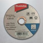 Hình ảnh Đá cắt 1T Makita A-85123 chính hãng với kích thước 100x2x16mm, chuyên dùng cắt sắt, thép và kim loại hiệu quả. Sản phẩm có độ bền cao, đường cắt sắc gọn, hoạt động ổn định ở tốc độ lên đến 13.600 vòng/phút. Đá cắt 1T Makita A-85123 là lựa chọn lý tưởng cho thợ cơ khí, xây dựng và gia công kim loại chuyên nghiệp, giúp tối ưu năng suất và tiết kiệm chi phí vận hành.