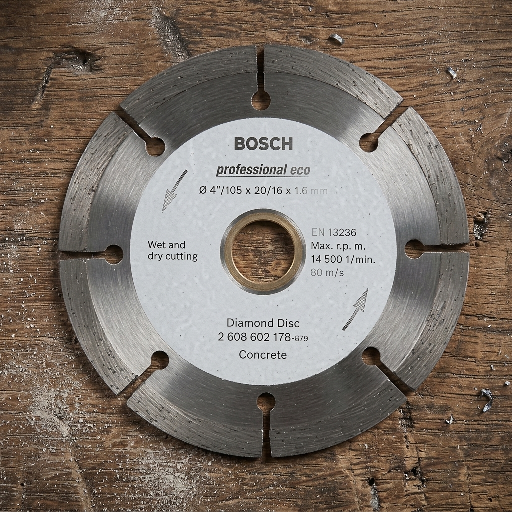 Đĩa cắt Bosch 2608603727 105mm là sản phẩm chuyên dụng cho máy cắt cầm tay, thiết kế dành riêng để cắt bê tông, gạch, đá và các vật liệu xây dựng cứng. Với đường kính 105mm và rãnh giảm rung, đĩa cắt đảm bảo vận hành ổn định, chính xác, ít tạo bụi và tăng tuổi thọ sản phẩm. Công nghệ Diamond Disc mang lại khả năng cắt vượt trội, tốc độ cao, phù hợp cho các thợ xây dựng, cơ khí và các xưởng sản xuất cần hiệu quả làm việc tối ưu. Sản phẩm Bosch 2608603727 giúp tiết kiệm thời gian, chi phí và mang lại kết quả cắt gọn gàng, an toàn trong mọi công trình.