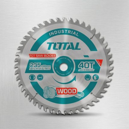 Hình ảnh chi tiết 300mm Lưỡi cưa gỗ hợp kim TCT 40 răng Total TAC2311525T tại Công Nghiệp An Toàn. Sản phẩm phù hợp cắt gỗ tự nhiên, ván ép, MDF, HDF với đường cắt mịn, bền bỉ và ổn định. Total TAC2311525T chính hãng, hỗ trợ Freeship và đảm bảo an toàn khi sử dụng.