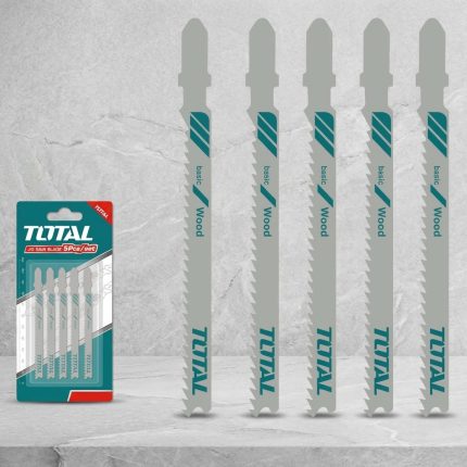 Bộ 5 lưỡi cưa lọng gỗ Total TAC51101B (10 răng) chuyên dụng cho cắt gỗ, ván ép, MDF và các vật liệu gỗ mềm. Chất liệu HSS bền bỉ, đường cắt mịn, ít ba via, phù hợp với máy cưa lọng cầm tay hoặc máy bàn, lý tưởng cho xưởng mộc, DIY và các dự án gia công gỗ chuyên nghiệp.