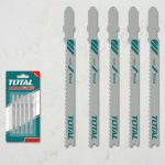 Bộ 5 lưỡi cưa lọng gỗ Total TAC51101B (10 răng) chuyên dụng cho cắt gỗ, ván ép, MDF và các vật liệu gỗ mềm. Chất liệu HSS bền bỉ, đường cắt mịn, ít ba via, phù hợp với máy cưa lọng cầm tay hoặc máy bàn, lý tưởng cho xưởng mộc, DIY và các dự án gia công gỗ chuyên nghiệp.