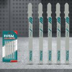 Bộ 5 lưỡi cưa lọng gỗ Total TAC51101B (10 răng) chuyên dụng cho cắt gỗ, ván ép, MDF và các vật liệu gỗ mềm. Chất liệu HSS bền bỉ, đường cắt mịn, ít ba via, phù hợp với máy cưa lọng cầm tay hoặc máy bàn, lý tưởng cho xưởng mộc, DIY và các dự án gia công gỗ chuyên nghiệp.