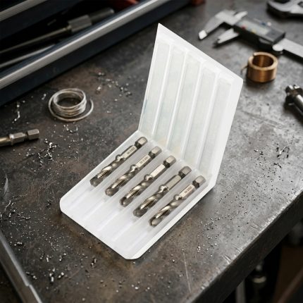 Bộ 5 mũi khoan taro tạo ren M6-1mm SATA 50806 được chế tạo từ thép gió HSS cao cấp, tích hợp chức năng khoan, taro và tạo ren trong một bước, giúp gia công ren M6x1mm chính xác, tiết kiệm thời gian và nâng cao hiệu suất gia công cơ khí.