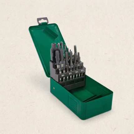 Bộ taro thép HSS 22 chi tiết SATA 50454 được chế tạo từ thép gió HSS chất lượng cao, bao gồm mũi taro, mũi khoan và phụ kiện hỗ trợ gia công ren chính xác. Bộ dụng cụ chuyên nghiệp được bố trí trong hộp đựng gọn gàng, phù hợp cho xưởng cơ khí, sửa chữa máy móc, bảo trì thiết bị và sản xuất công nghiệp, giúp nâng cao hiệu suất gia công và kéo dài tuổi thọ dụng cụ.