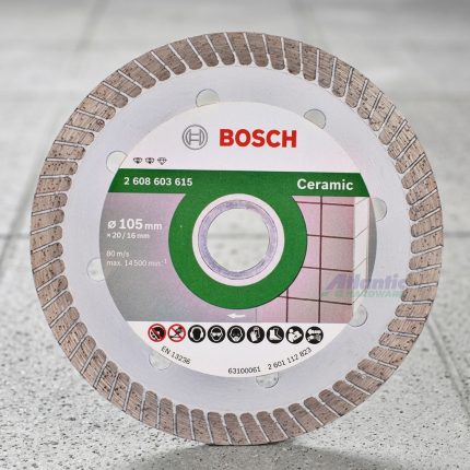 Lưỡi cắt gạch, bê tông 105mm Bosch 2608603615 là đĩa cắt kim cương chuyên dụng được thiết kế để cắt gạch ceramic, gạch men, gạch ốp lát, đá tự nhiên và bê tông mỏng với độ chính xác cao. Sản phẩm sở hữu vành cắt Turbo liên tục giúp tăng tốc độ cắt, giảm rung lắc và hạn chế tối đa tình trạng sứt mẻ cạnh gạch trong quá trình thi công. Với đường kính 105mm cùng lỗ trục 20/16mm, Lưỡi cắt gạch, bê tông 105mm Bosch 2608603615 tương thích với nhiều dòng máy cắt cầm tay phổ biến trên thị trường. Công nghệ kim cương chất lượng cao của Bosch giúp nâng cao tuổi thọ lưỡi cắt, duy trì hiệu suất ổn định và mang lại đường cắt sạch đẹp cho các công trình xây dựng, hoàn thiện nội thất và thi công gạch chuyên nghiệp. Công Nghiệp An Toàn cung cấp sản phẩm Bosch chính hãng, giá cạnh tranh cùng dịch vụ giao hàng toàn quốc.