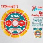 Lưỡi cắt gạch hàn Laser Total TAC2171251 (125mm x 22.2mm) là sản phẩm chính hãng Total, thiết kế laser-welded, cho khả năng cắt gạch ceramic, gạch men và vật liệu công nghiệp hiệu quả. Sử dụng được cả cắt khô và cắt ướt, tuổi thọ gấp 6 lần so với đĩa thông thường, đường cắt sắc gọn, ít ba via. Phù hợp cho xưởng thi công gạch, nhà máy và công trình xây dựng chuyên nghiệp, đảm bảo hiệu suất và độ bền tối đa.