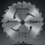 Lưỡi cắt hợp kim Efficut Makita B-62022 (185mm x 20 x24T) là dòng lưỡi cưa cao cấp được Makita phát triển dành cho các công việc cắt gỗ yêu cầu tốc độ và độ chính xác cao. Với đường kính 185mm, lỗ trục 20mm cùng 24 răng hợp kim siêu cứng, sản phẩm giúp giảm lực cản khi cắt, tăng tốc độ làm việc và kéo dài tuổi thọ lưỡi cưa. Công nghệ Efficut độc quyền của Makita tối ưu khả năng thoát phoi, giảm tải cho động cơ và mang lại đường cắt mịn đẹp trên nhiều loại vật liệu gỗ khác nhau. Lưỡi cắt hợp kim Efficut Makita B-62022 (185mm x 20 x24T) là lựa chọn lý tưởng cho thợ mộc chuyên nghiệp, xưởng sản xuất nội thất và người dùng cần một lưỡi cưa bền bỉ, hiệu suất cao. Sản phẩm chính hãng được phân phối bởi Công Nghiệp An Toàn, cam kết chất lượng và độ tin cậy trong quá trình sử dụng.