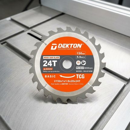 Lưỡi cưa gỗ 150x1.5x20mm DEKTON DK-B150W là lưỡi cưa gỗ 24 răng chuyên dụng, thiết kế nhỏ gọn 150mm, lỗ trục 20mm, hỗ trợ cắt gỗ nhanh, ổn định và phù hợp cho máy cưa cầm tay hoặc máy cưa có thông số tương thích.