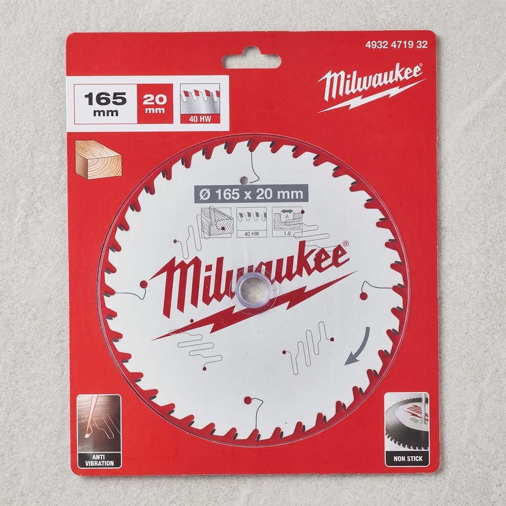 Lưỡi cưa gỗ 190x30mm 48T Milwaukee 4932471380 chính hãng, thiết kế 48 răng sắc bén, hỗ trợ cắt gỗ mịn, ổn định và chính xác cho thợ mộc, xưởng nội thất và thi công chuyên nghiệp.