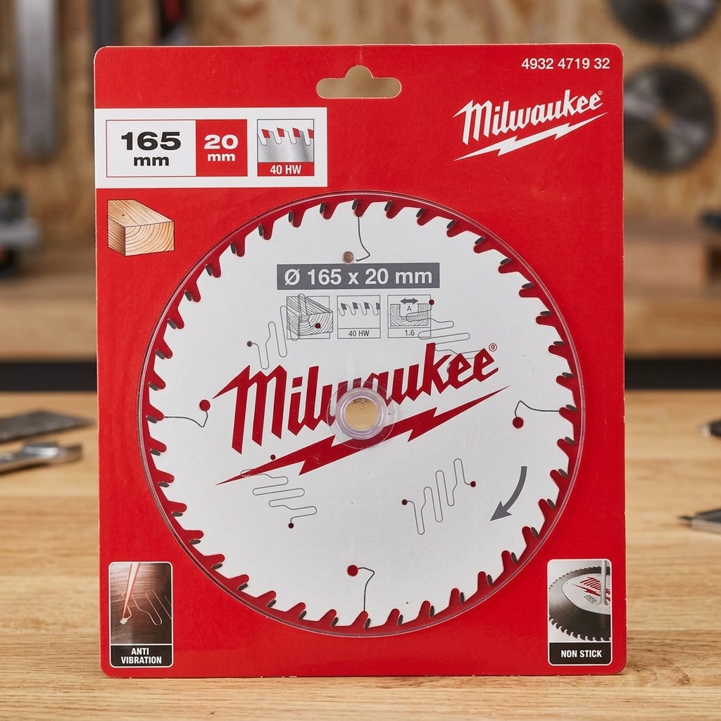 Lưỡi cưa gỗ 190x30mm 48T Milwaukee 4932471380 chính hãng, thiết kế 48 răng sắc bén, hỗ trợ cắt gỗ mịn, ổn định và chính xác cho thợ mộc, xưởng nội thất và thi công chuyên nghiệp.
