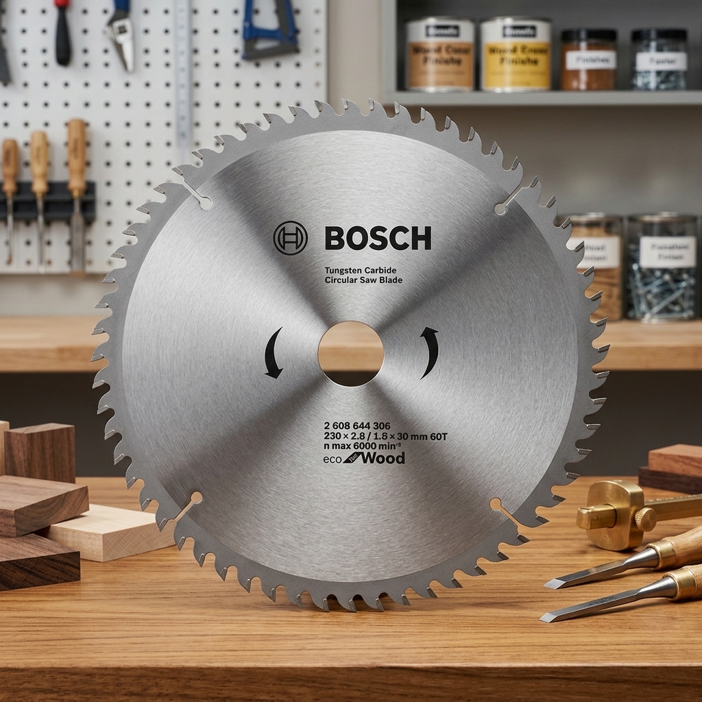 Lưỡi cưa gỗ 250mm T40 Bosch 2608644308 là dòng lưỡi cưa hợp kim chất lượng cao thuộc Bosch Eco for Wood, được thiết kế chuyên dụng cho các công việc cắt gỗ tự nhiên, gỗ công nghiệp, MDF và ván ép. Với cấu tạo 40 răng hợp kim Tungsten Carbide (T40) sắc bén, sản phẩm mang lại tốc độ cắt nhanh, đường cắt chính xác và độ bền vượt trội. Hình ảnh thể hiện rõ thiết kế thân lưỡi cân bằng, các khe chống rung và răng cưa được gia công chính xác, giúp Lưỡi cưa gỗ 250mm T40 Bosch 2608644308 vận hành ổn định, giảm hao hụt vật liệu và nâng cao hiệu quả làm việc cho thợ mộc, xưởng nội thất và đơn vị thi công chuyên nghiệp.