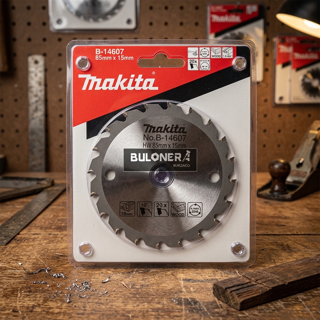 Lưỡi cưa gỗ 85mm Makita B-14607 chính hãng tại Công Nghiệp An Toàn, chuyên dùng để cắt gỗ, ván ép, MDF và các vật liệu gỗ công nghiệp kích thước nhỏ. Sản phẩm có thiết kế răng cưa hợp kim sắc bén, đường kính 85mm nhỏ gọn, hỗ trợ đường cắt nhanh, ổn định, phù hợp cho máy cưa mini, thi công nội thất, sửa chữa và gia công chi tiết.