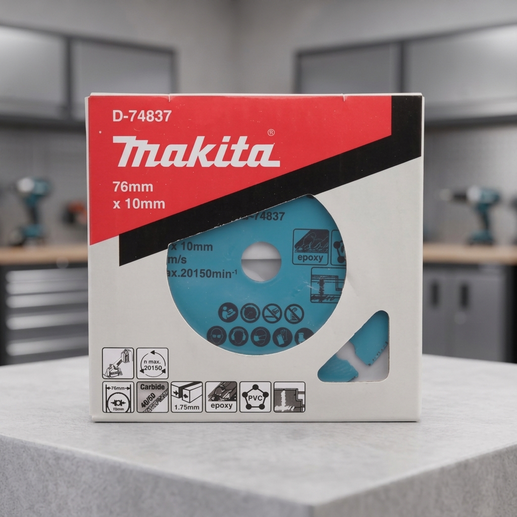 Lưỡi kim cương 76x10mm đa năng cho máy DMC300 Makita D-74837 là phụ kiện cắt chuyên dụng được thiết kế dành cho máy cắt đa năng Makita DMC300. Sản phẩm sử dụng công nghệ hạt kim cương carbide chất lượng cao, cho khả năng cắt hiệu quả trên nhiều loại vật liệu như PVC, nhựa composite, epoxy, vật liệu xây dựng nhẹ và các vật liệu đa năng khác. Với kích thước 76mm x 10mm và độ dày 1.75mm, lưỡi cắt Makita D-74837 mang lại đường cắt chính xác, độ bền cao và hiệu suất ổn định trong các công việc thi công, sửa chữa và hoàn thiện chuyên nghiệp.