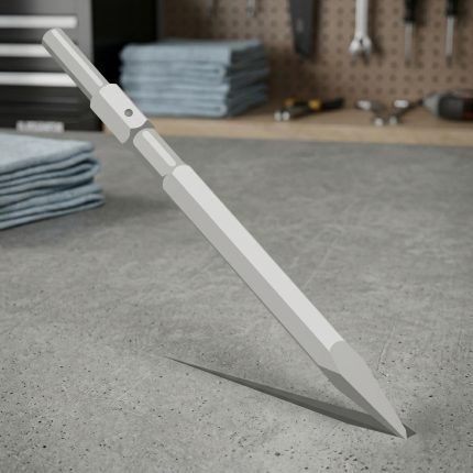 Mũi đục nhọn Makita D-08682 (17x280mm) chính hãng với thiết kế đầu nhọn sắc bén, thân thép cường lực và chuôi lục giác 17mm, chuyên dùng cho máy đục bê tông để phá dỡ, đục rãnh và xử lý vật liệu xây dựng cứng một cách hiệu quả.