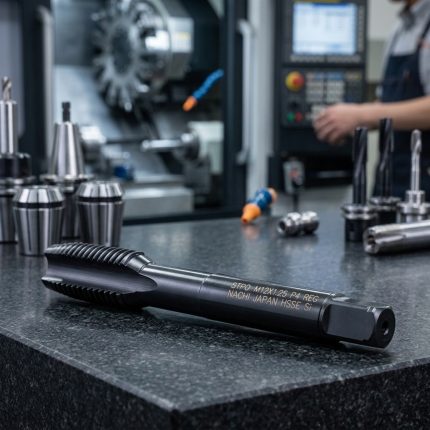 Hình ảnh Mũi taro thẳng NACHI M12 X 1.25MM L6868 STPO12M1.25R chính hãng Nhật Bản, được chế tạo từ thép gió hợp kim HSS-E chứa Cobalt cho khả năng chịu nhiệt, chống mài mòn và duy trì độ sắc bén vượt trội. Thiết kế rãnh thẳng thuộc dòng L6868 giúp thoát phoi hiệu quả khi gia công lỗ suốt, tạo ren M12x1.25mm có độ chính xác cao trên thép carbon, thép hợp kim, inox SUS304/SUS316, gang và kim loại màu. Sản phẩm phù hợp sử dụng trên máy taro chuyên dụng, trung tâm gia công CNC và dây chuyền sản xuất cơ khí chính xác, góp phần nâng cao năng suất và kéo dài tuổi thọ dụng cụ cắt.