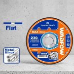 Đá cắt kim loại 230x1.9x22.2 mm Wadfow WAC1391 là dòng đá cắt mỏng chất lượng cao, được thiết kế chuyên dụng cho các công việc cắt sắt, thép, inox và kim loại màu. Với đường kính 230mm, độ dày 1.9mm và lỗ trục 22.2mm tiêu chuẩn, sản phẩm giúp tạo đường cắt sắc nét, giảm ba via, tiết kiệm vật liệu và nâng cao hiệu suất làm việc. Đá cắt Wadfow WAC1391 phù hợp cho các xưởng cơ khí, công trình xây dựng và ngành gia công kim loại chuyên nghiệp.