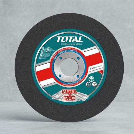 Hình ảnh Đá cắt kim loại Total TAC2253551 355x2.5x25.4mm chính hãng, chuyên dùng cắt sắt, thép và kim loại hiệu quả. Sản phẩm có độ bền cao, đường cắt sắc gọn, hạn chế ba via, phù hợp cho xưởng cơ khí, công trình xây dựng và gia công kim loại chuyên nghiệp.