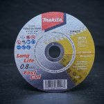 Hình ảnh Đá cắt mỏng cho inox A60U 100x0.8x16mm Makita E-22931 chính hãng với thiết kế siêu mỏng 0.8mm, chuyên dùng cắt inox và thép không gỉ. Sản phẩm mang lại đường cắt sắc gọn, ít ba via, độ bền cao, phù hợp cho các công việc cơ khí, gia công kim loại và thi công công trình chuyên nghiệp.