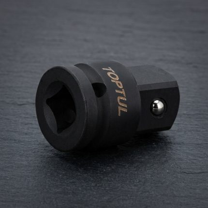 Đầu chuyển 1/2" Toptul KACA1624 chính hãng TOPTUL, phụ kiện chuyển đổi đầu khẩu 1/2 inch chất lượng cao, chế tạo từ thép hợp kim Cr-Mo siêu bền, chịu lực tốt, truyền mô-men xoắn hiệu quả, phù hợp cho công việc sửa chữa ô tô, cơ khí và bảo trì chuyên nghiệp.