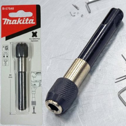 Đầu chuyển vặn vít dùng cho máy khoan gài Makita B-57548 là phụ kiện chuyên dụng giúp chuyển đổi máy khoan bê tông chuôi gài SDS-Plus sang sử dụng các loại mũi vặn vít chuôi lục giác 1/4 inch. Sản phẩm được chế tạo từ thép hợp kim cường lực, truyền lực ổn định, chống mài mòn và tháo lắp nhanh, phù hợp cho công việc lắp ráp, sửa chữa, cơ khí và thi công chuyên nghiệp.
