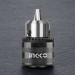 Đầu khoan kèm khớp nối 13mm Ingco KC1301.1 là phụ kiện chính hãng được thiết kế để kẹp mũi khoan chắc chắn và kết nối nhanh với máy khoan, giúp thay đổi phụ kiện dễ dàng, tiết kiệm thời gian làm việc. Sản phẩm được chế tạo từ thép hợp kim chất lượng cao, có độ đồng tâm tốt, khả năng chịu lực cao và phù hợp cho các ứng dụng khoan gỗ, kim loại, nhựa cũng như công việc cơ khí và xây dựng chuyên nghiệp.