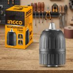 Đầu khoan 13mm Ingco KC1301 là đầu cặp mũi khoan có khóa chính hãng, được chế tạo từ thép hợp kim chất lượng cao, cho khả năng kẹp mũi khoan chắc chắn, độ đồng tâm cao và truyền lực ổn định. Sản phẩm hỗ trợ kẹp mũi khoan từ 1.5–13mm, phù hợp với máy khoan cầm tay, máy khoan bàn và nhiều ứng dụng gia công cơ khí, sửa chữa, lắp đặt chuyên nghiệp.