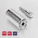 Đầu tuýp dài có đầu vuông 3/8" size 7-19mm Workpro WP202517 chính hãng Workpro, đầu tuýp đa năng tự điều chỉnh kích thước từ 7–19mm, chất liệu thép CR-V mạ Chrome sáng bóng, phù hợp tháo lắp bu lông, đai ốc nhiều hình dạng trong sửa chữa cơ khí và dân dụng.